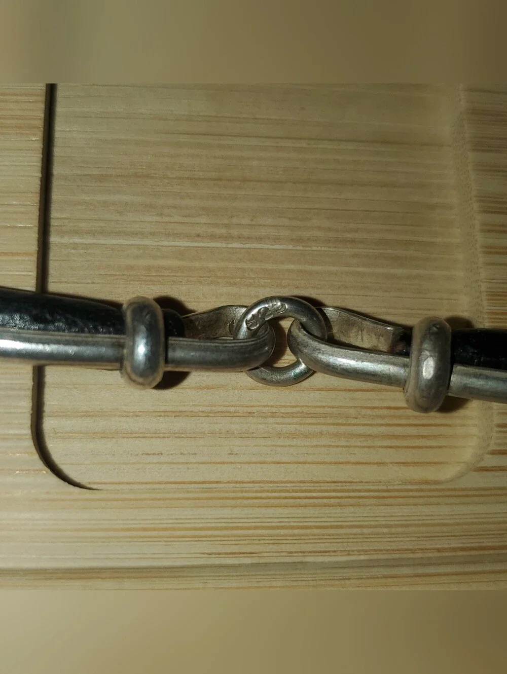 .925 Sterling & Leather 4 Link 8